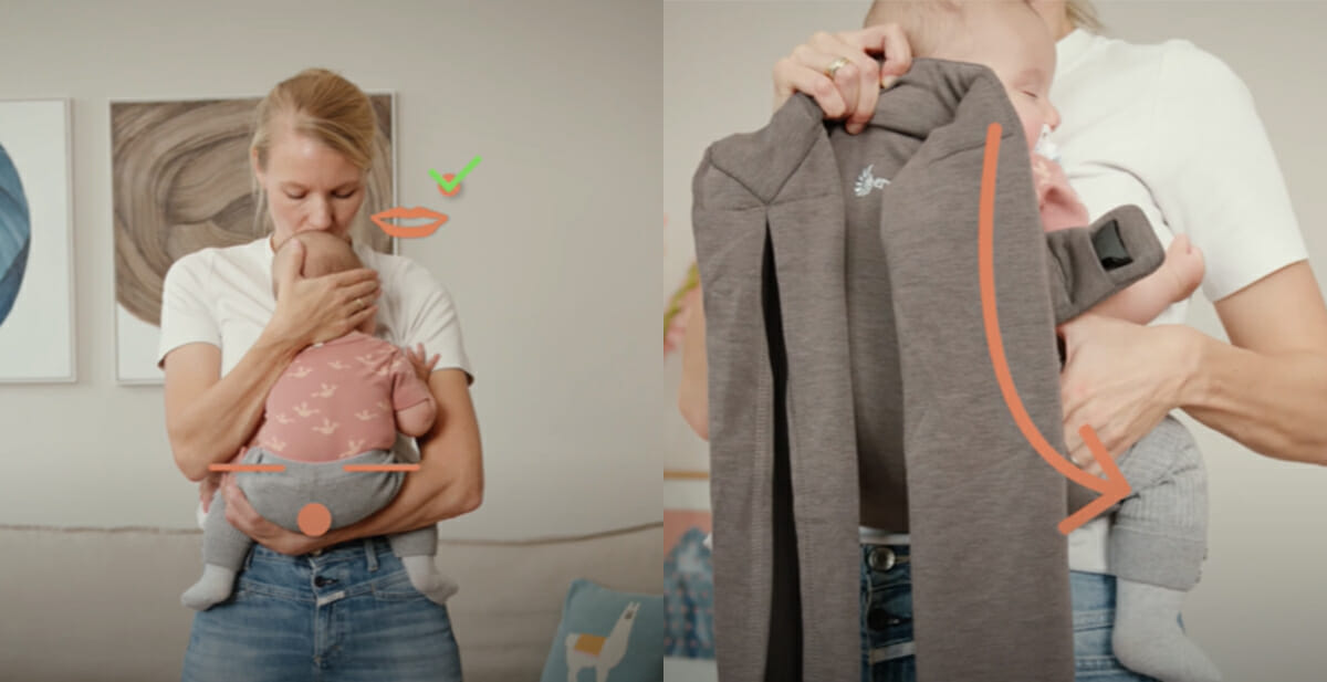 Ergobaby Embrace Tutorial Anleitung Baby korrekt positionieren Video