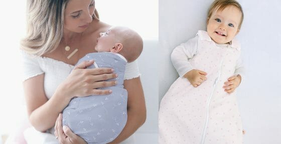 Ergobaby-Swaddler-Pucksack-Paper-Planes-On-The-Move-Sleeping-Bag-Daisies