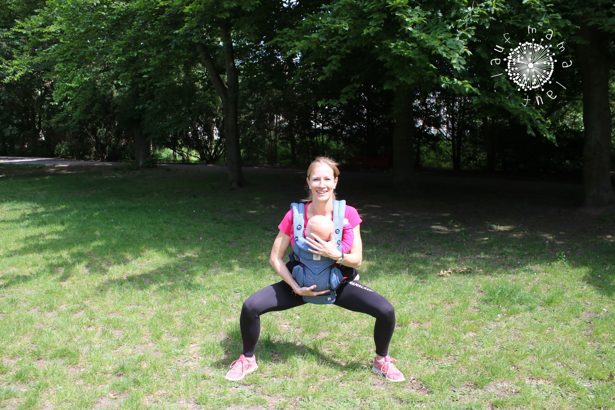 Fit mit Baby und Trage: Sumo Squat to One Leg