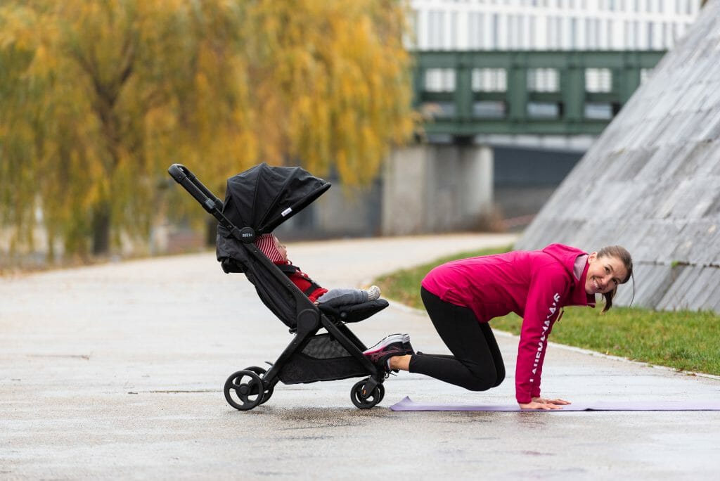 Plank mit Heel-Pull LAUFMAMALAUF und Metro+